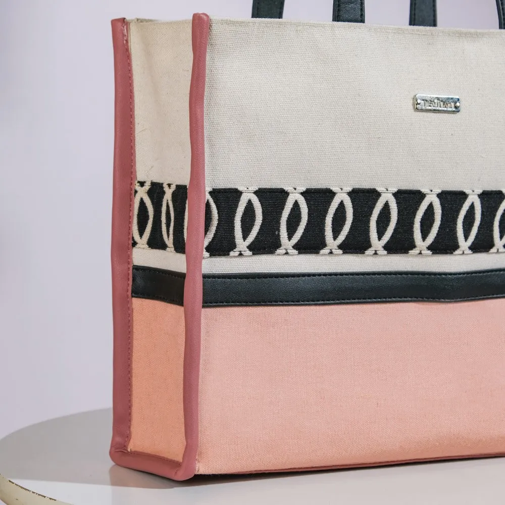 Eco Canvas Tote Bag Pink Set Of 2