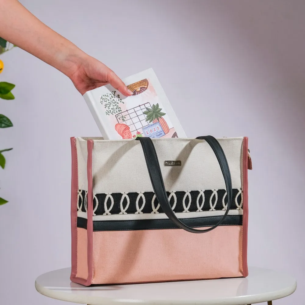 Eco Canvas Tote Bag Pink Set Of 2