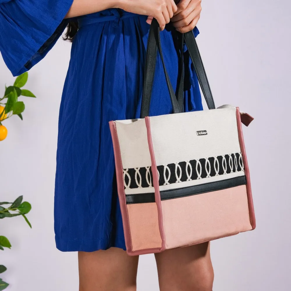 Eco Canvas Tote Bag Pink Set Of 2