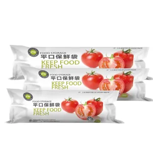 eFresh Flat Mouth Food Storage Bags 30x40cm - Pack of 100