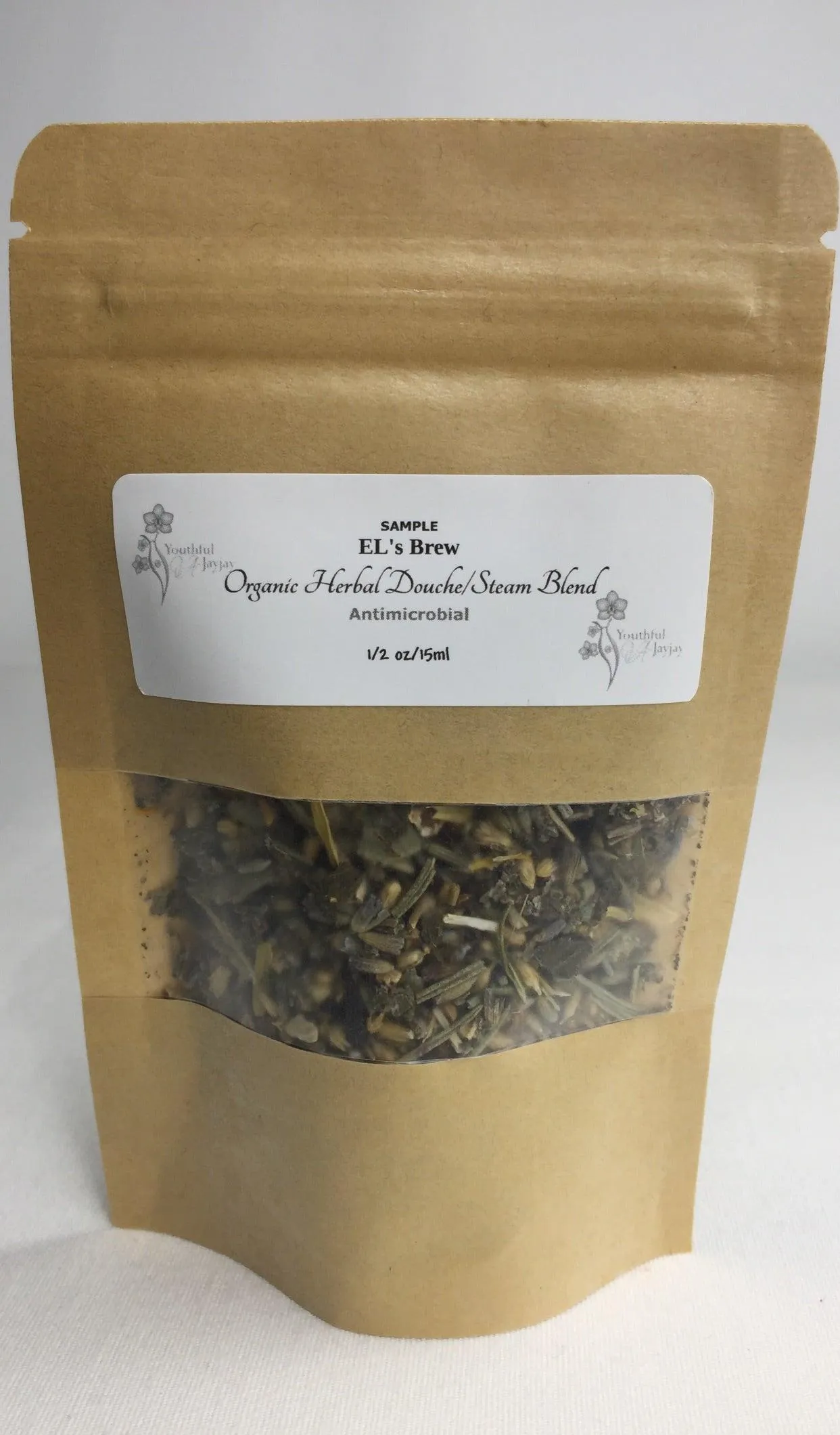 EL's Brew: Organic Herbal Steam/Douche Blend ANTIBACTERIAL 1/2oz.Sample Size