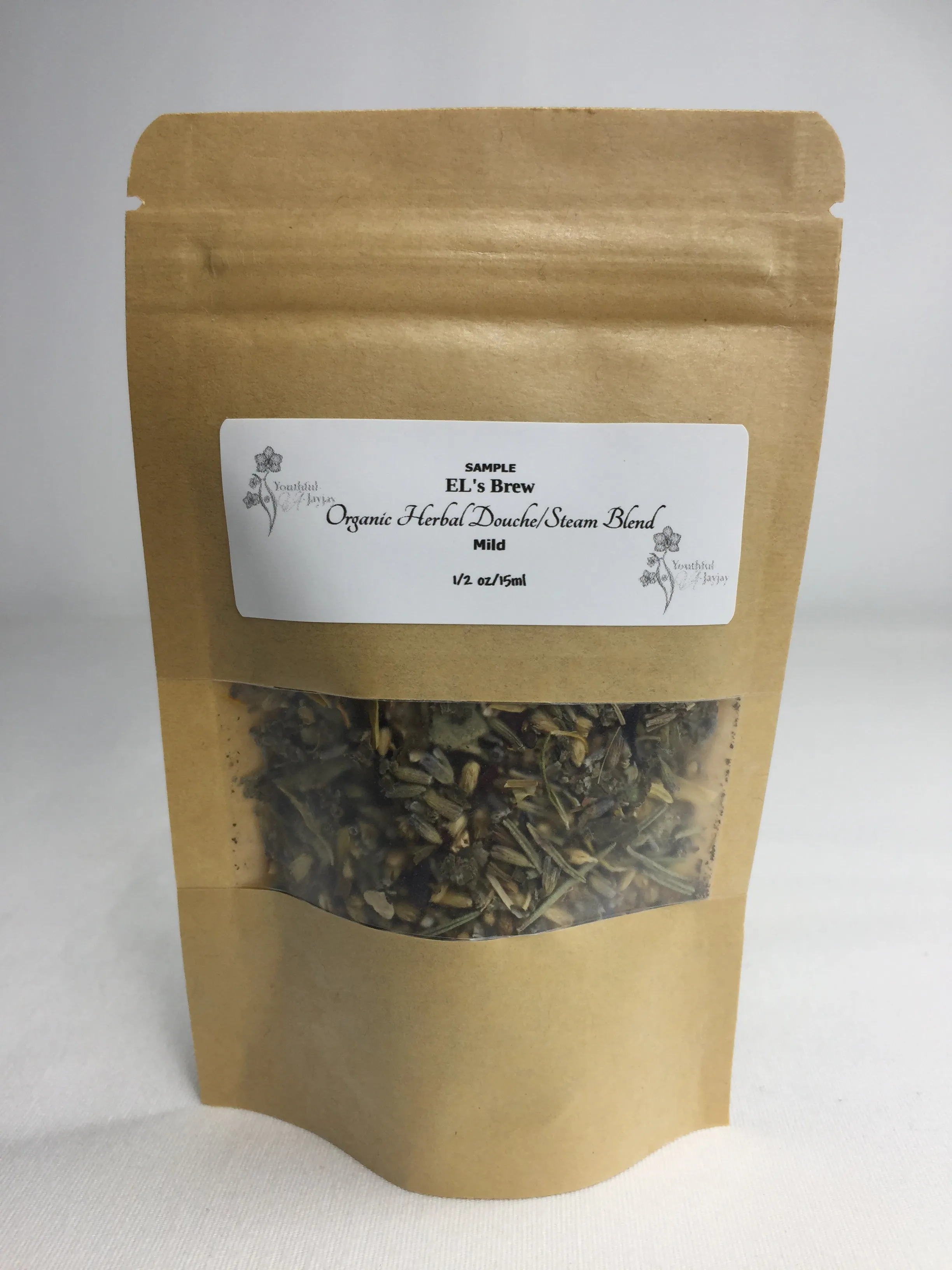 EL's Brew: Organic Herbal Steam/Douche Blend Sample Size, MILD 1/2oz.