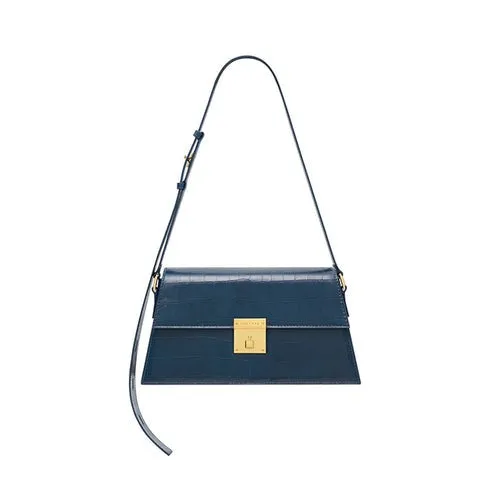 Embossed Leather Shoulder Bag