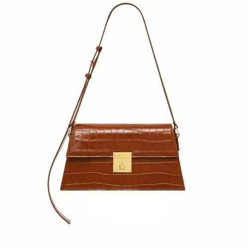 Embossed Leather Shoulder Bag
