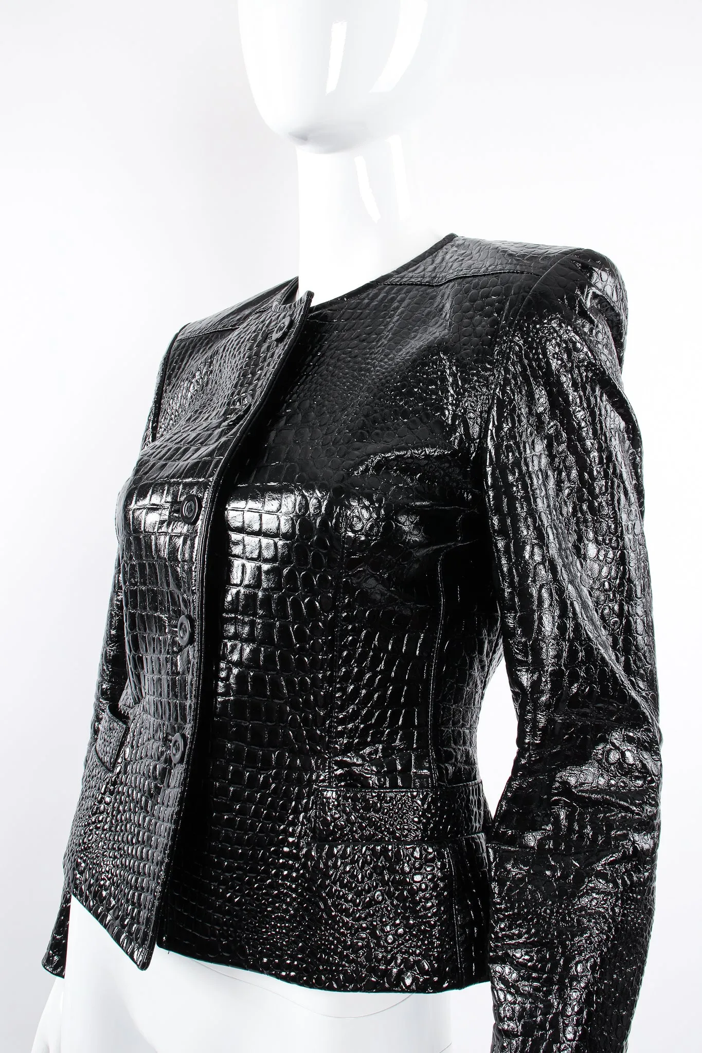 Embossed Patent Leather Jacket