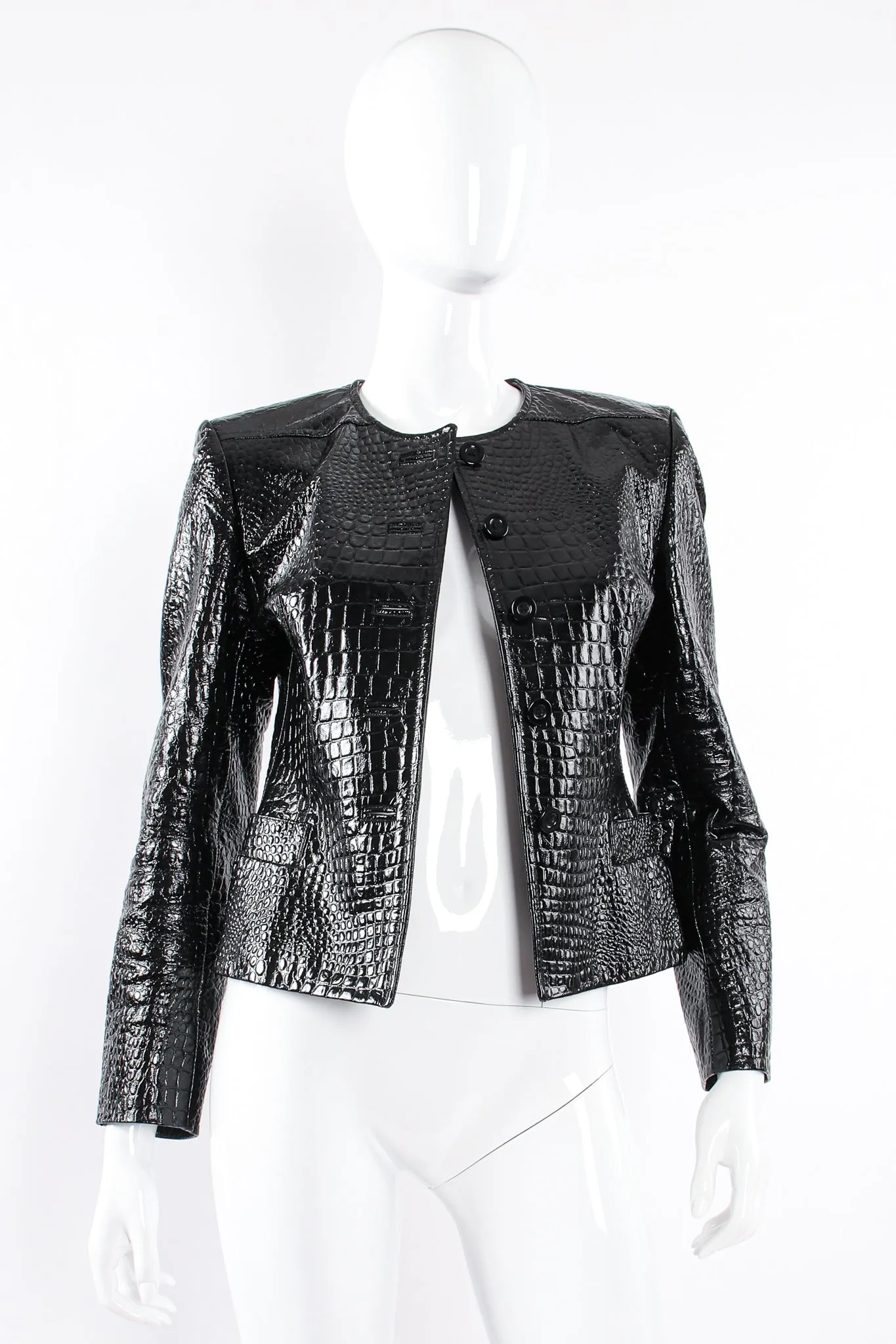 Embossed Patent Leather Jacket