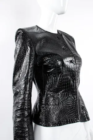 Embossed Patent Leather Jacket