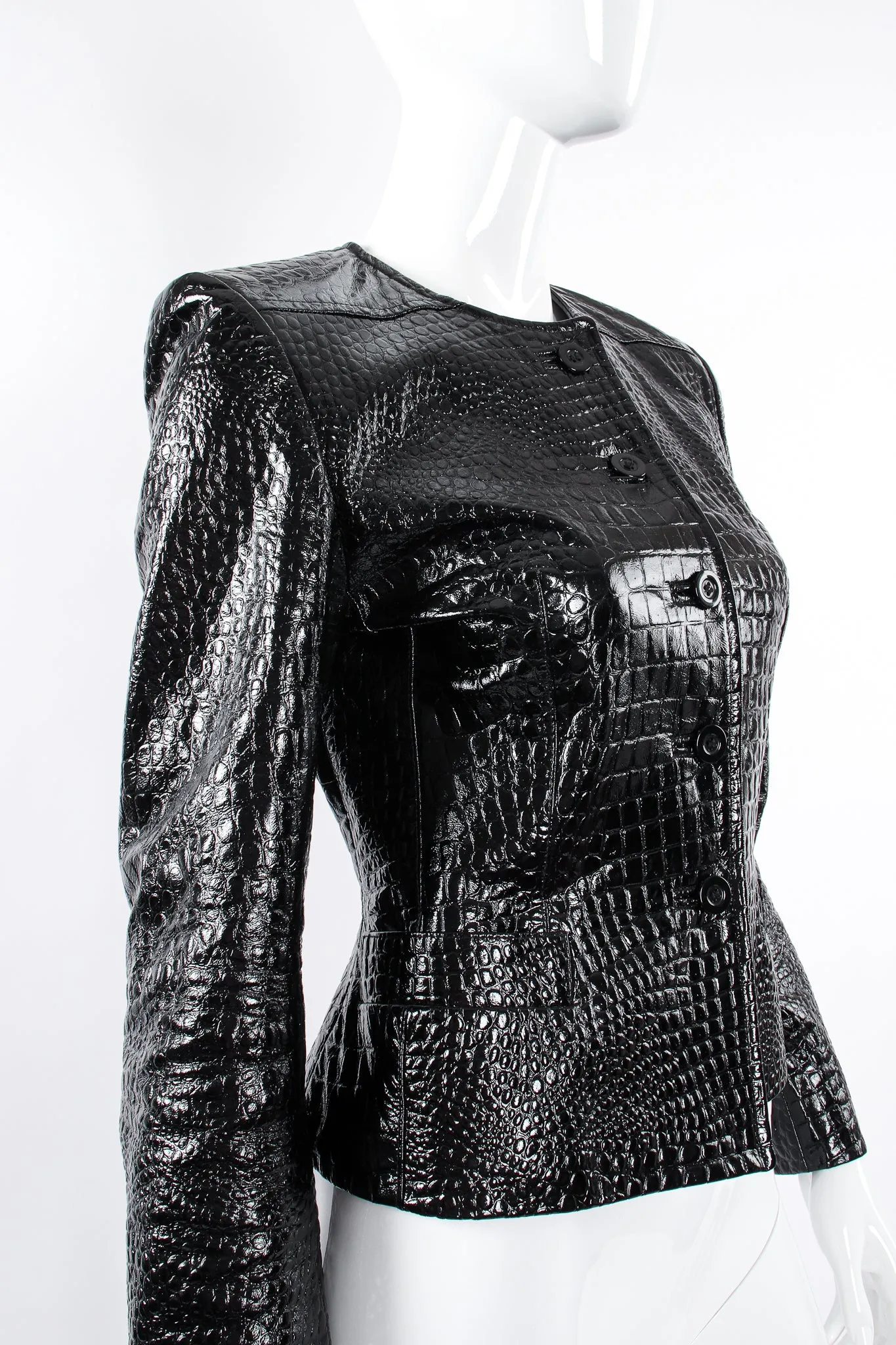 Embossed Patent Leather Jacket