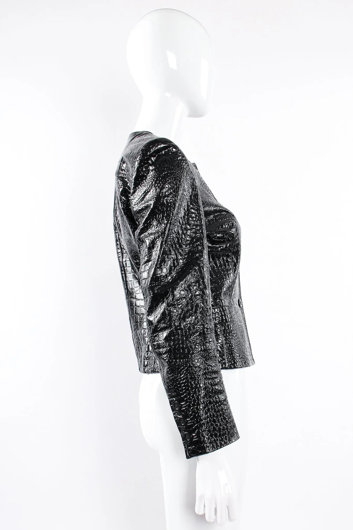 Embossed Patent Leather Jacket