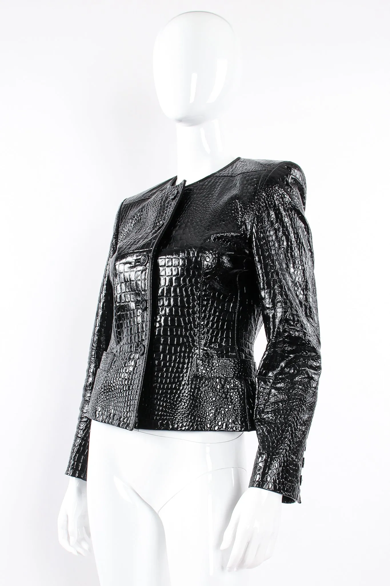 Embossed Patent Leather Jacket
