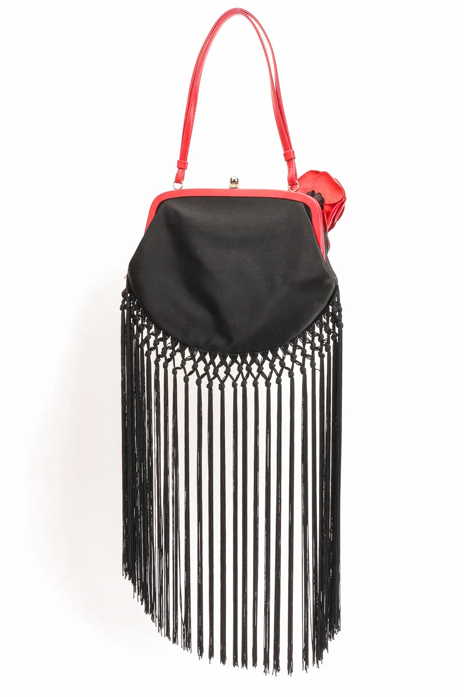 Embroidered Piano Fringe Shoulder Bag