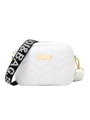 Embroidered Waves Square Bag With Shoulder Strap Shoulder Crossbody Bag 3 Colors