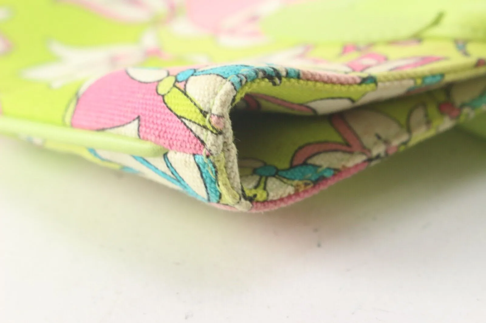 Emilio Pucci Green x Pink Floral Tote 1EP822K