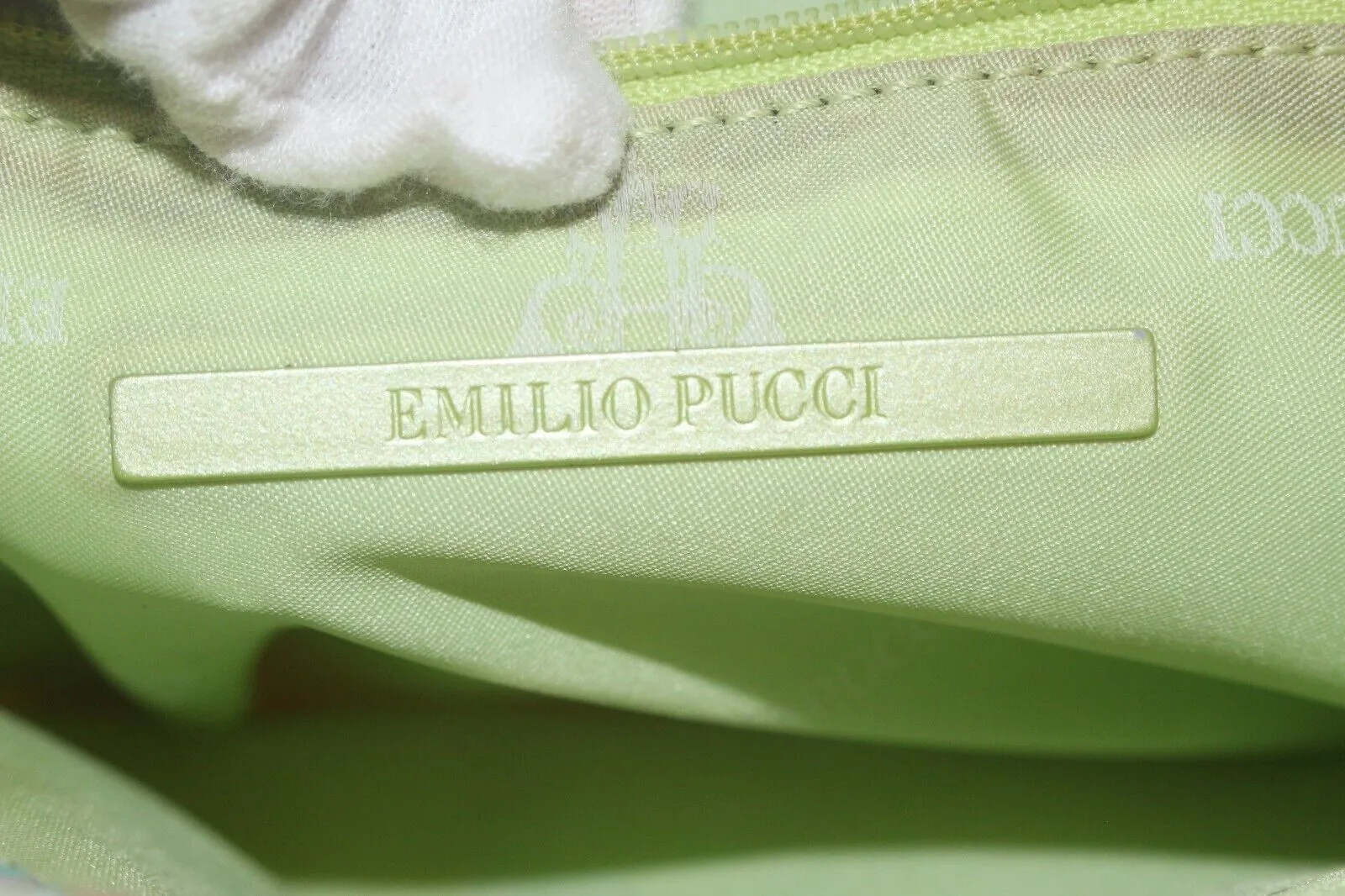 Emilio Pucci Green x Pink Floral Tote 1EP822K