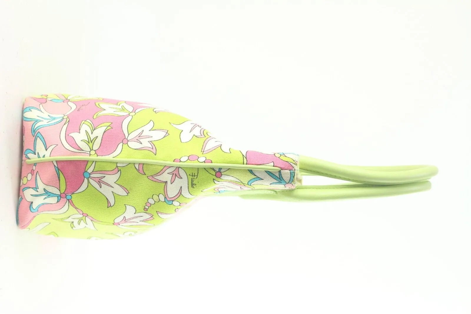Emilio Pucci Green x Pink Floral Tote 1EP822K