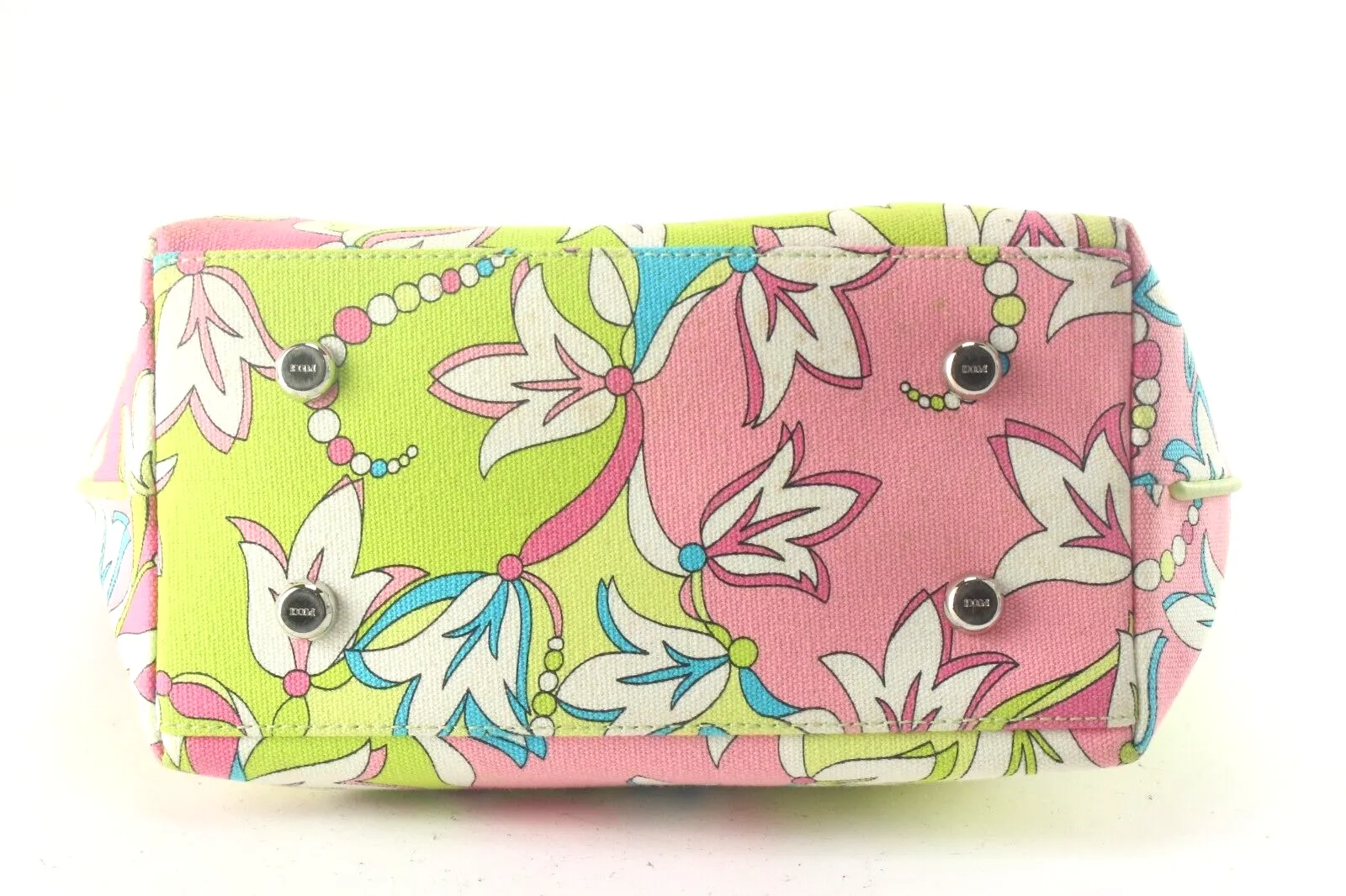 Emilio Pucci Green x Pink Floral Tote 1EP822K