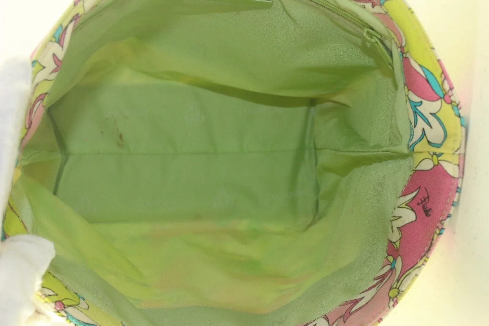 Emilio Pucci Green x Pink Floral Tote 1EP822K