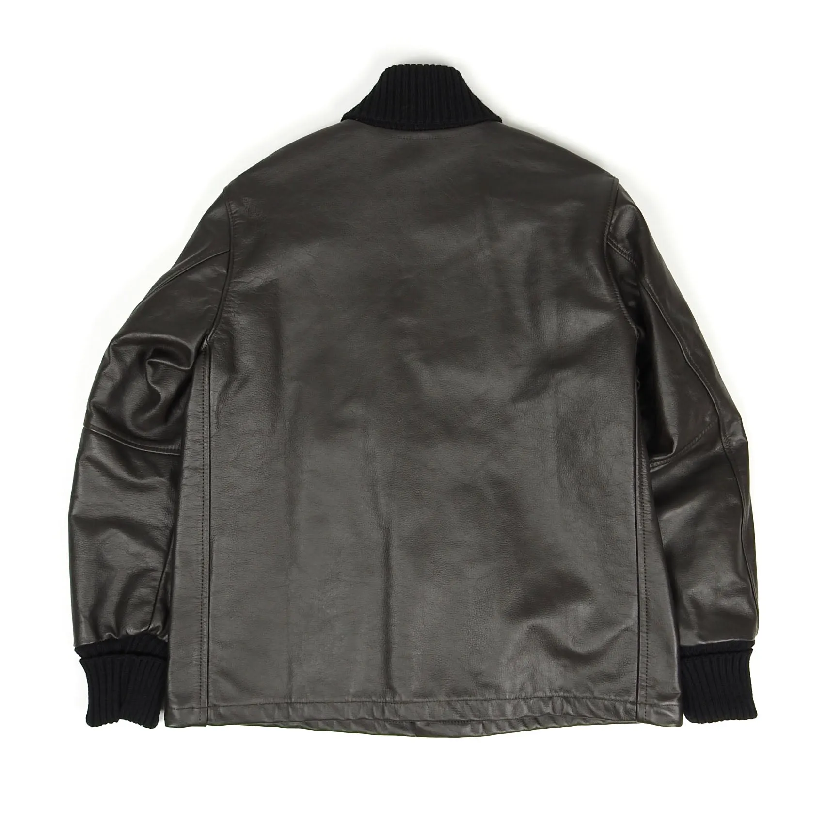 Engineered Garments Skookum Brown Leather Varsity Size Small