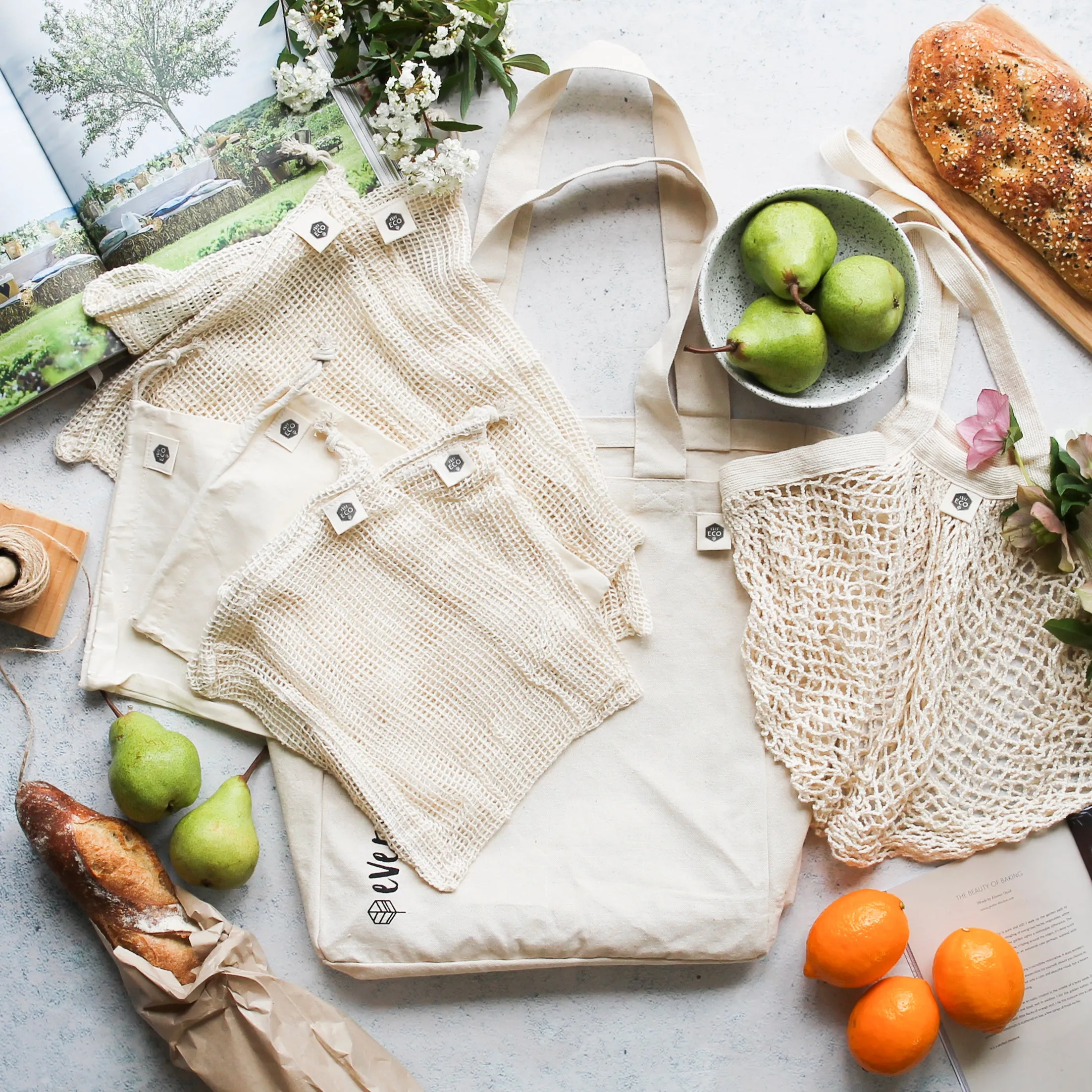 Ever Eco Organic Cotton Zero Waste Shopping Set