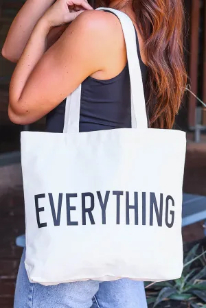 EVERYTHING Letter Print Large Tote Bag  42*8*37cm
