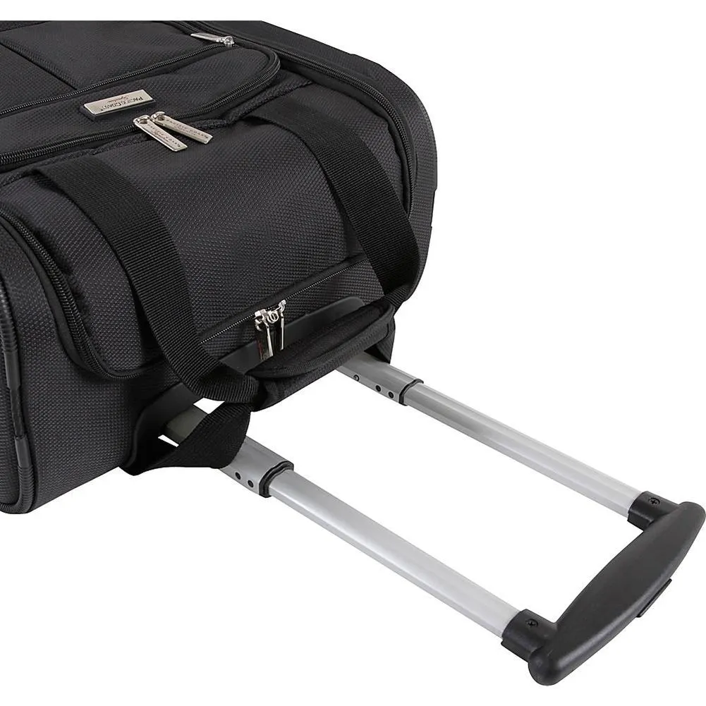 famous under seat 15.5" rolling tote carry-on soft side carry-on
