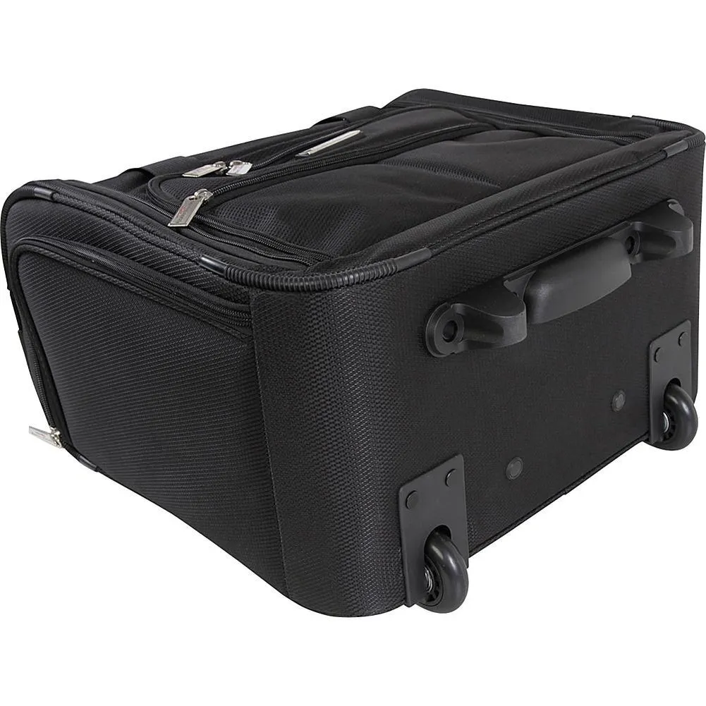 famous under seat 15.5" rolling tote carry-on soft side carry-on