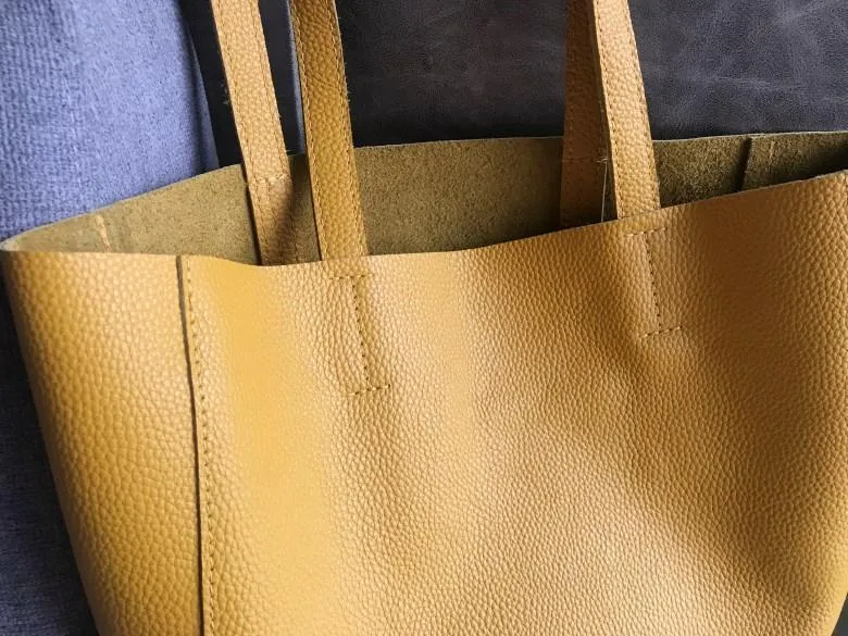 Fashion Womens Coffee Leather Oversize Tote Bags Coffee Shoulder Tote Bag Handbag Tote For Women