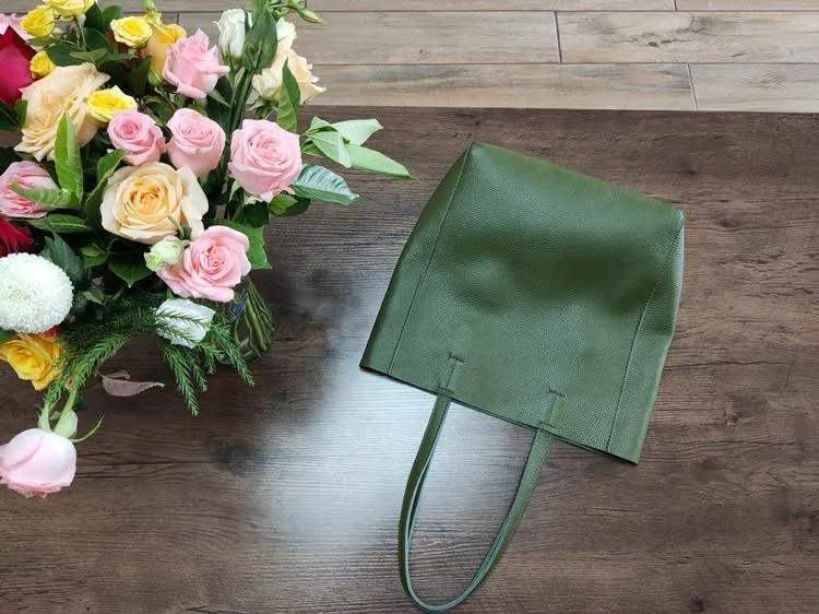 Fashion Womens Coffee Leather Oversize Tote Bags Coffee Shoulder Tote Bag Handbag Tote For Women