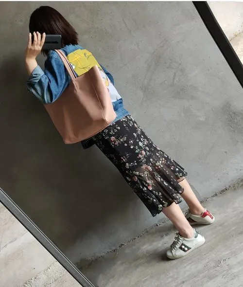 Fashion Womens Pink Leather Oversize Tote Bag Pink Shoulder Tote Bag Pink Handbag Tote For Women