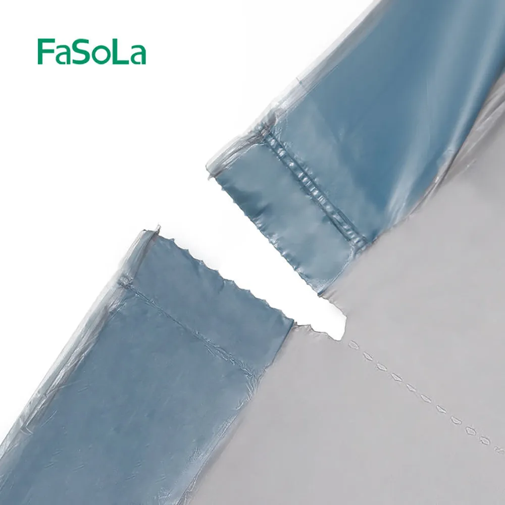 FaSoLa Disposable Drawstring Trash Bags - Silver Gray, 15 Bags x 3 Rolls