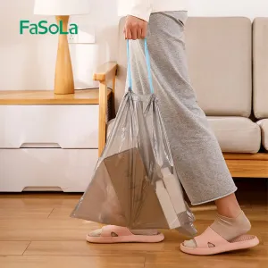 FaSoLa Disposable Drawstring Trash Bags - Silver Gray, 15 Bags x 3 Rolls