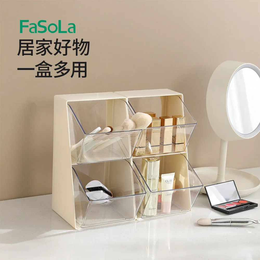 FaSoLa Tea Bag Storage Box - Dustproof, Off-White