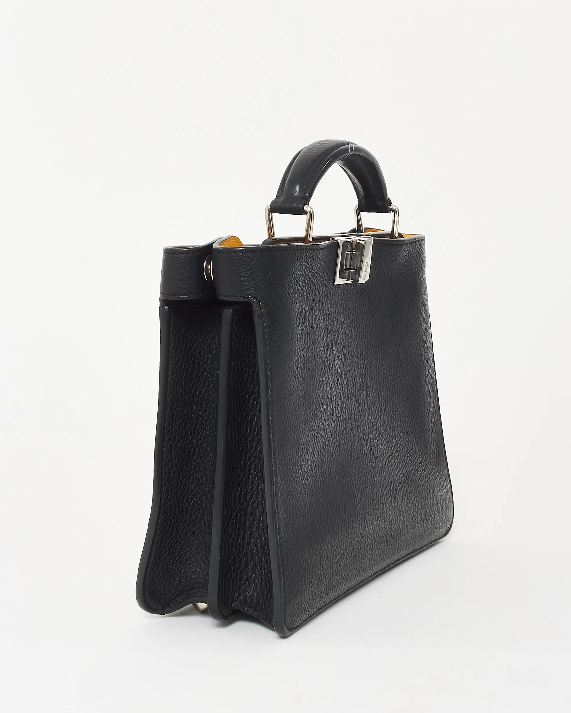 Fendi Black Leather Small Peekaboo ISeeU Bag