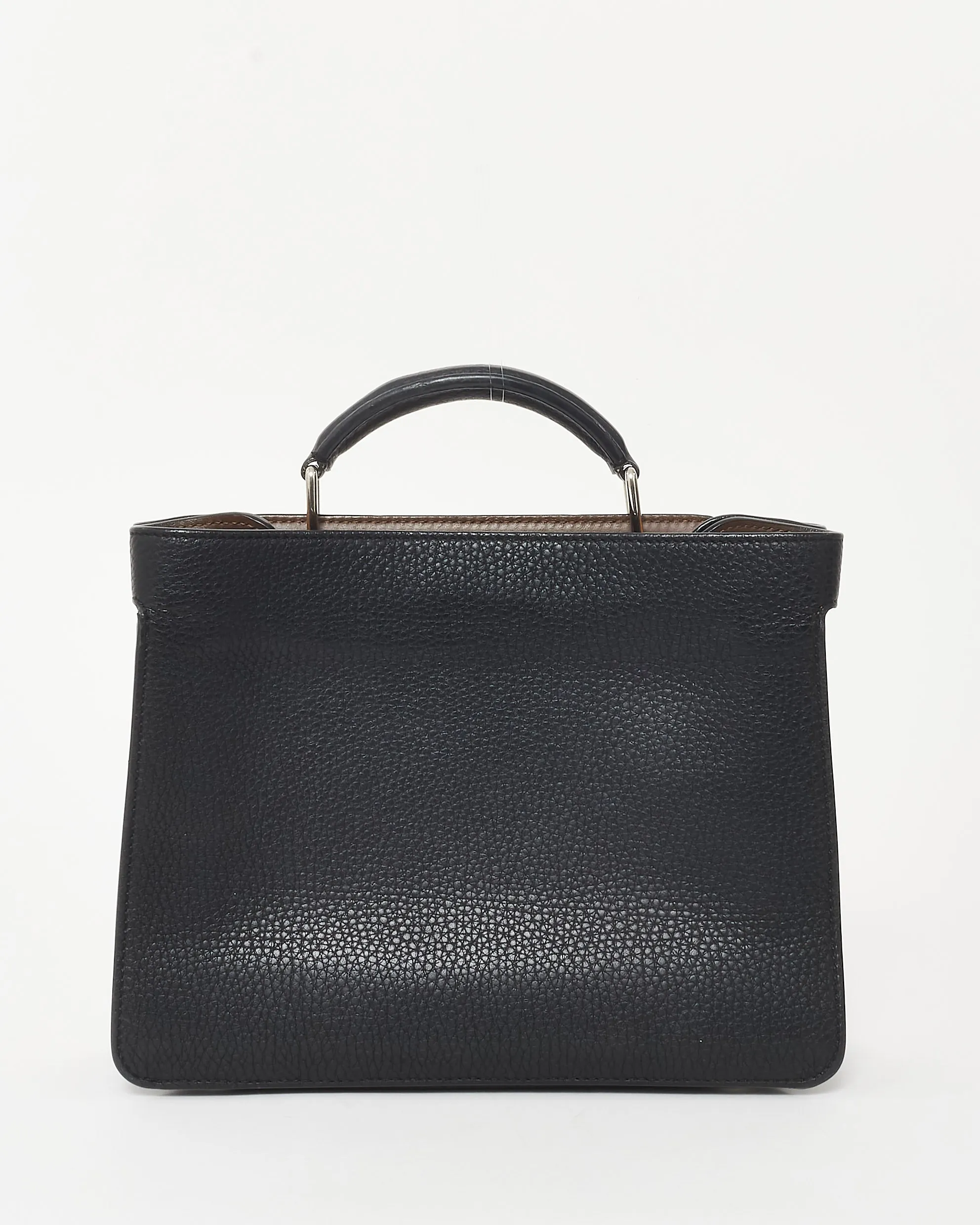 Fendi Black Leather Small Peekaboo ISeeU Bag
