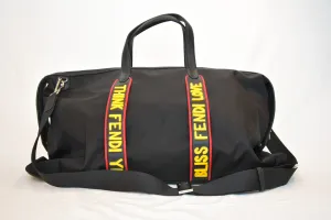 Fendi Black Nylon Overnight Bag