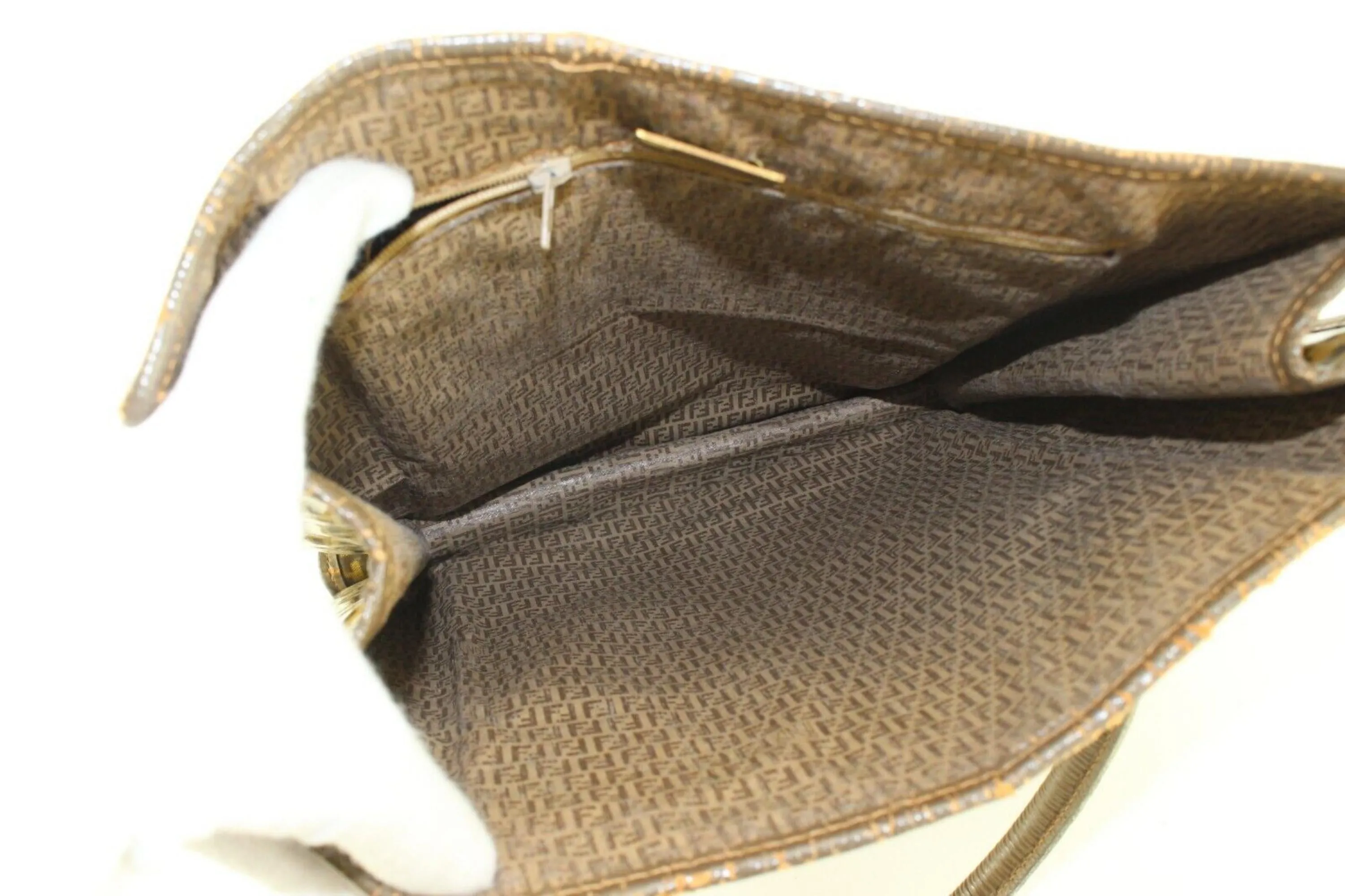 Fendi Crystal Monogram Zucca Shopper Tote 3FF0501