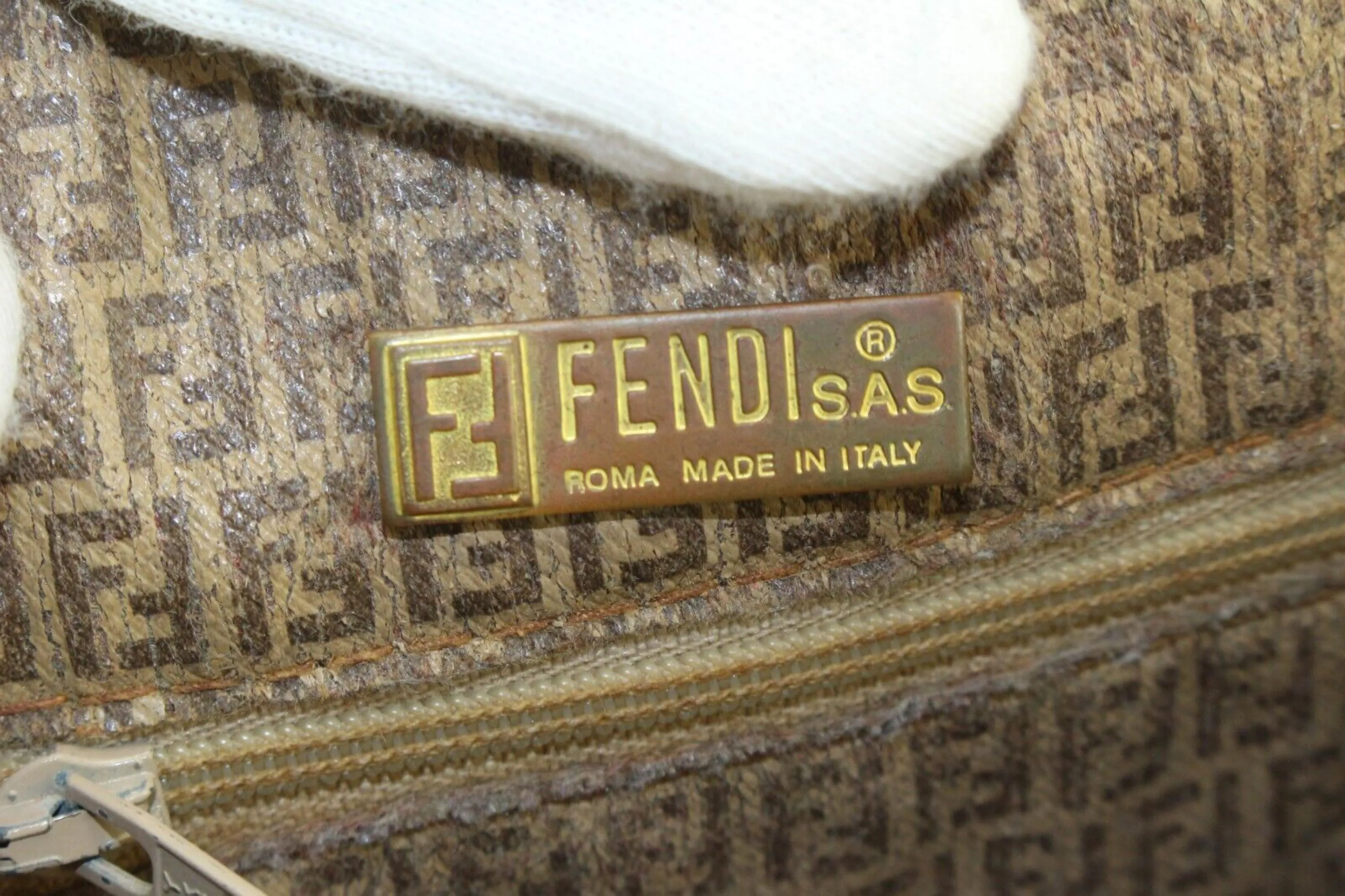 Fendi Crystal Monogram Zucca Shopper Tote 3FF0501