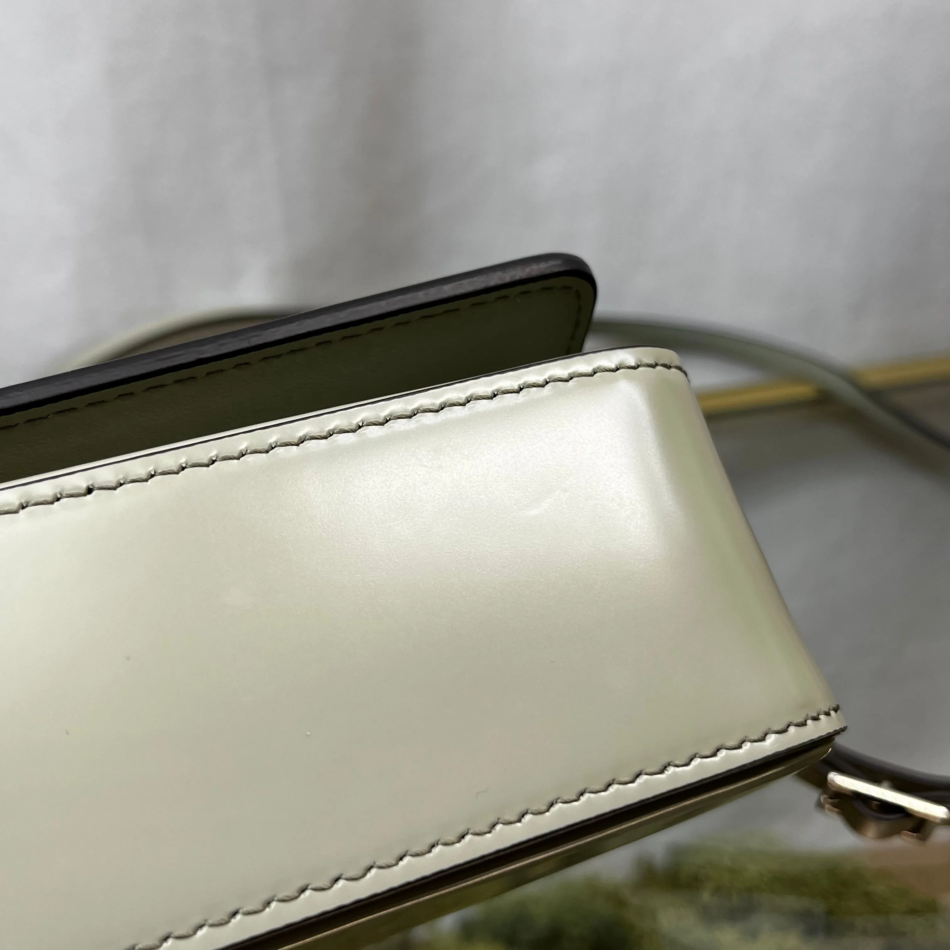 FENDI First Sight Green Tea Patent Calf Leather Shoulder Bag