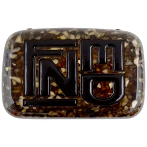 Fendi Hard Case Logo Clutch