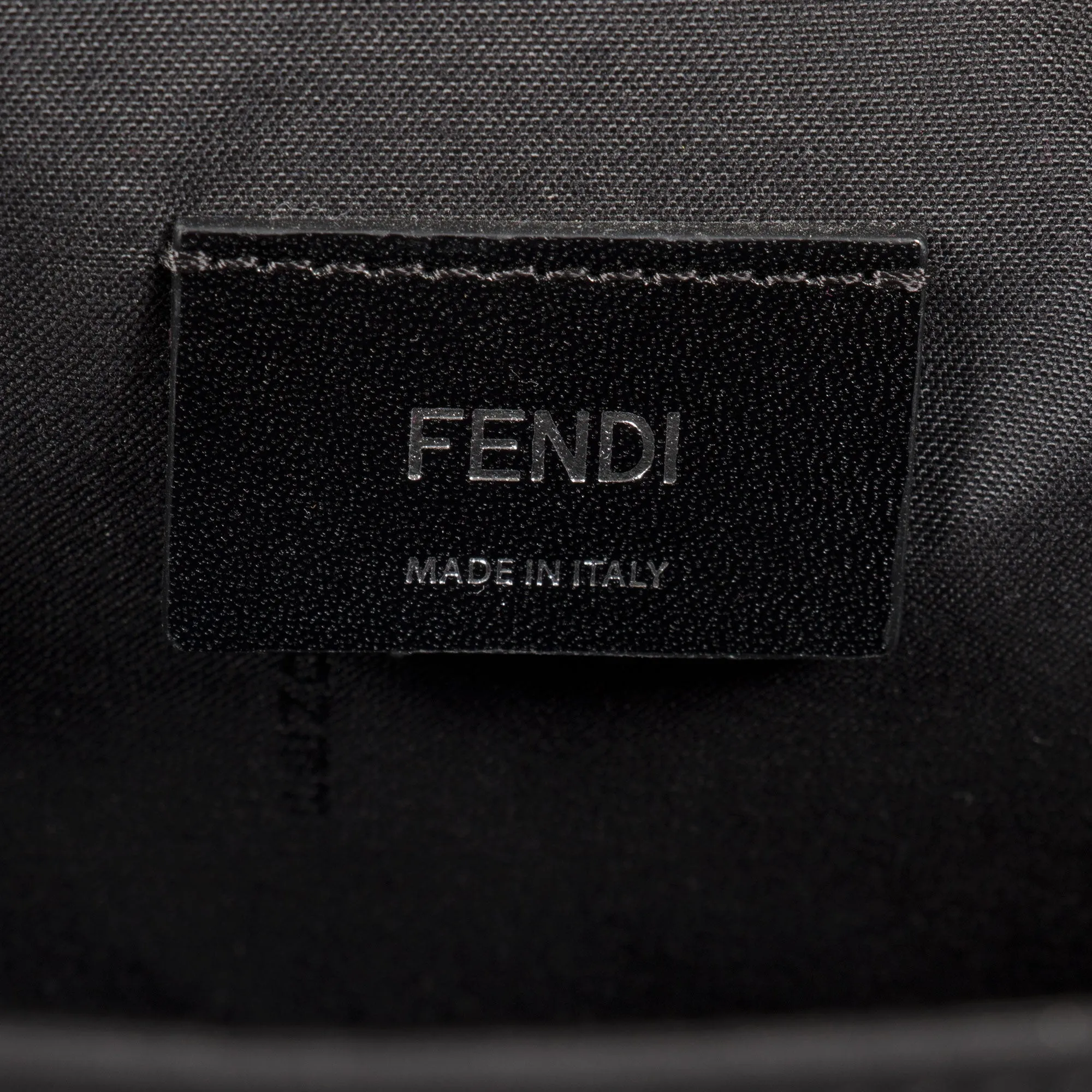 Fendi Large Black Grocery Tote with Apple Design