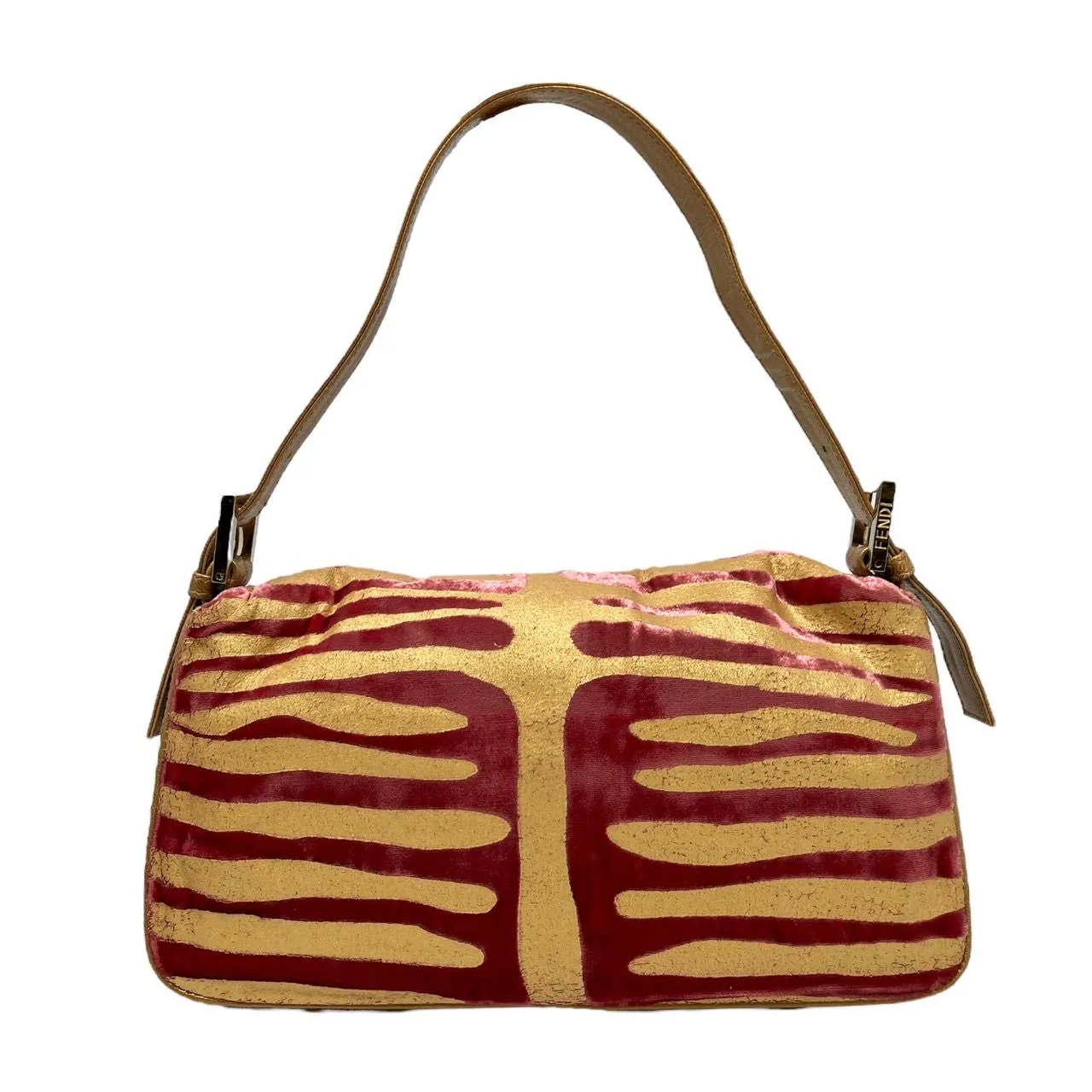 Fendi Red Tiger Print Baguette