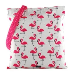 Flamingo Blush Canvas Tote Bag