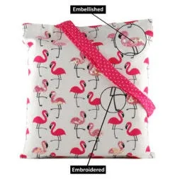 Flamingo Blush Canvas Tote Bag