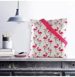 Flamingo Blush Canvas Tote Bag