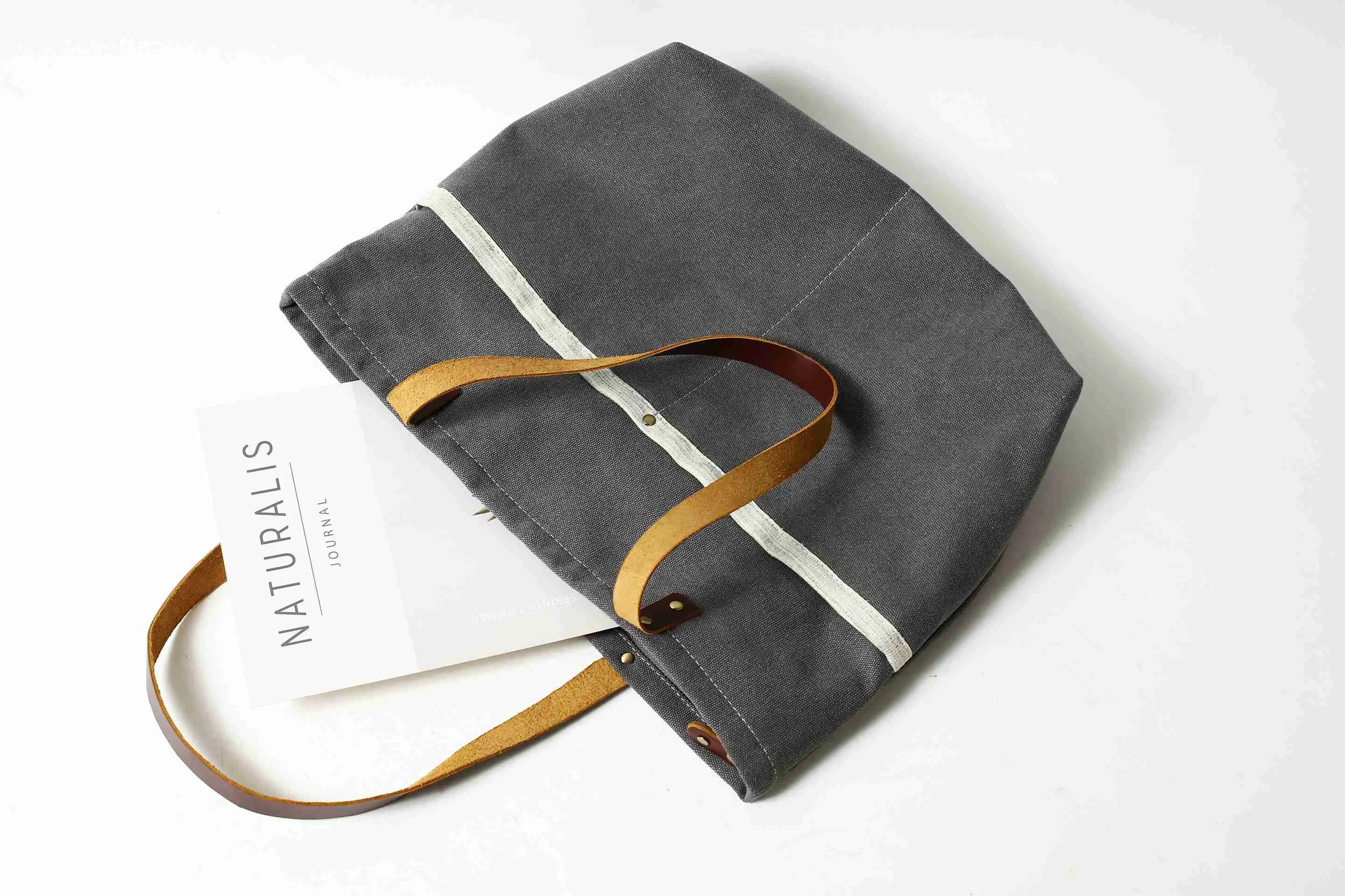 Flash Sale Waxed Canvas Tote Bag, Women Shoulder Bag With Leather, Diaper Bag, Handbag