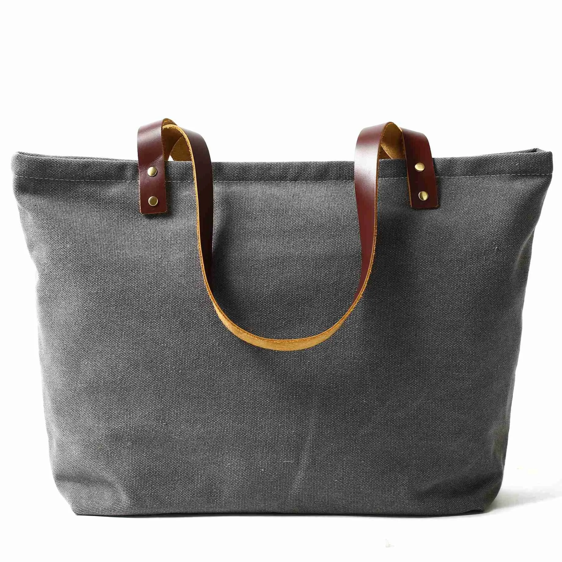 Flash Sale Waxed Canvas Tote Bag, Women Shoulder Bag With Leather, Diaper Bag, Handbag