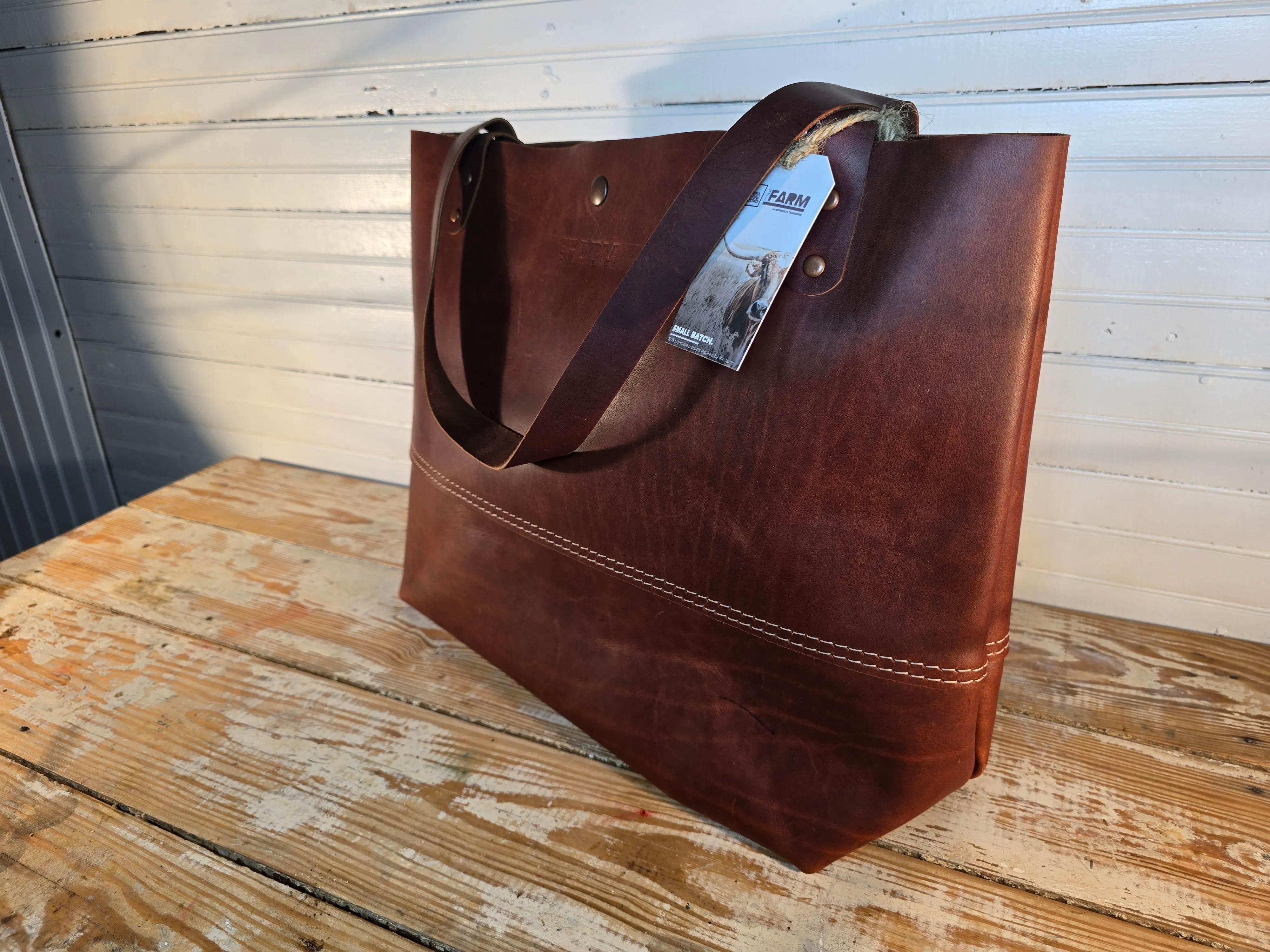 Flathead Leather Tote - Large