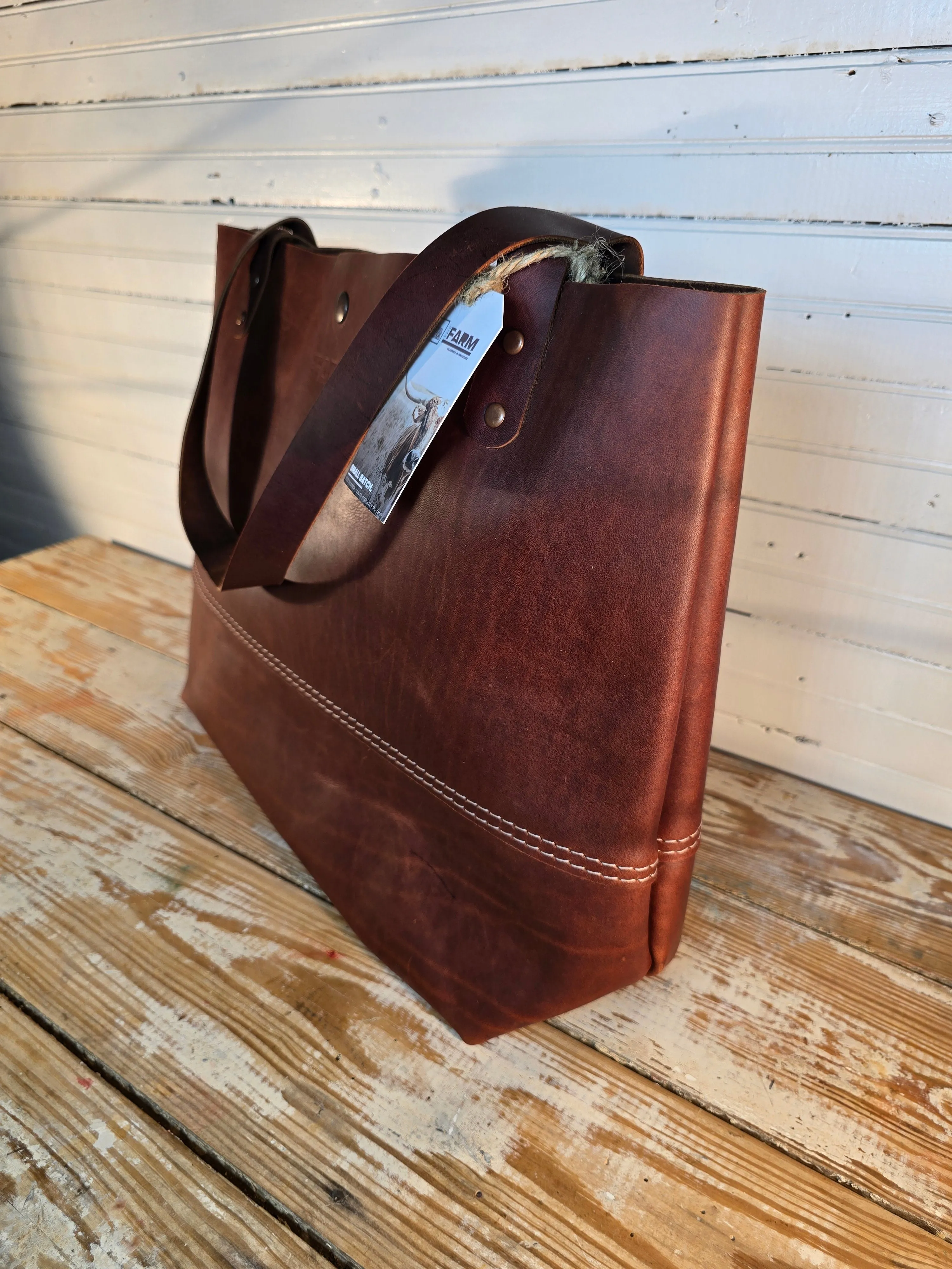 Flathead Leather Tote - Large