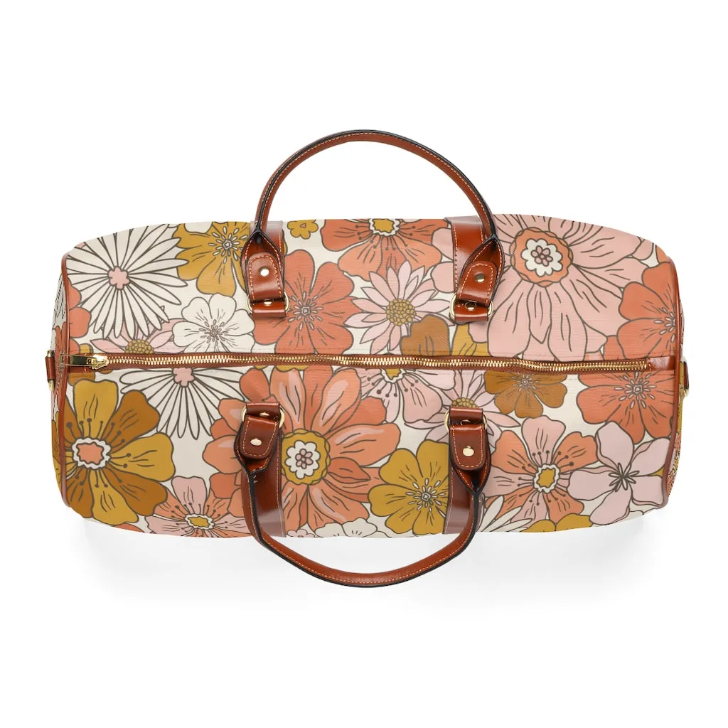 Floral Bag Overnight Bag Vintage Style Florals Waterproof Travel Bag Duffel Bag Faux Leather Bags & Purses