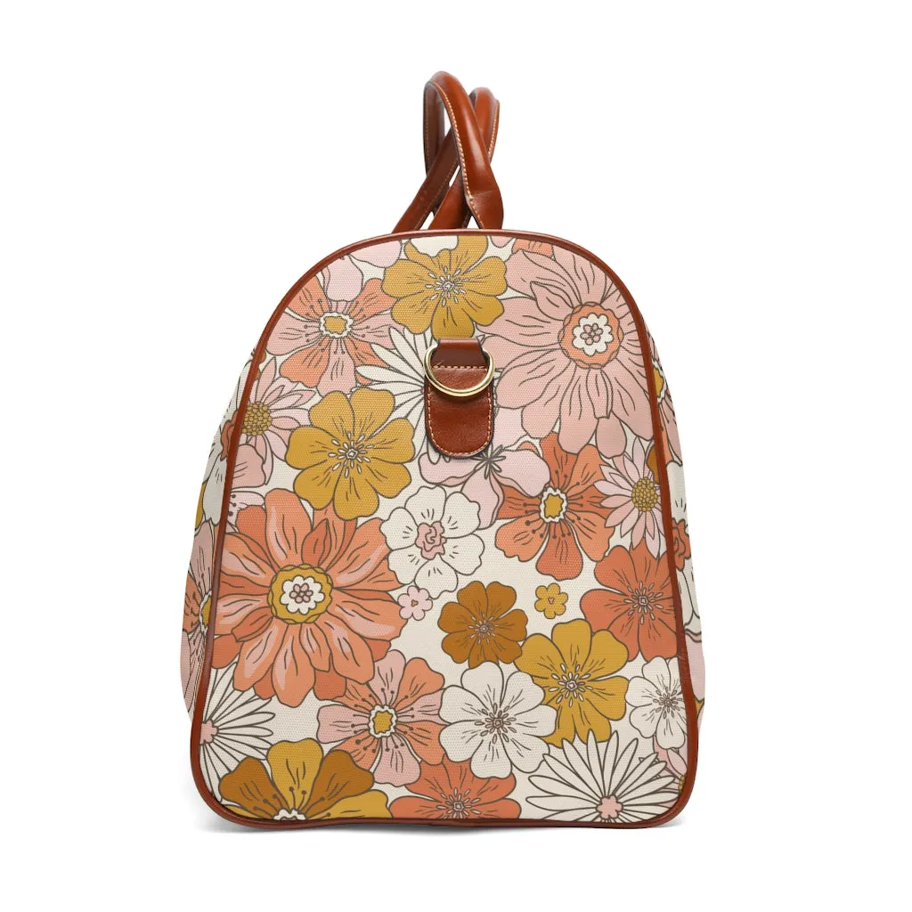 Floral Bag Overnight Bag Vintage Style Florals Waterproof Travel Bag Duffel Bag Faux Leather Bags & Purses